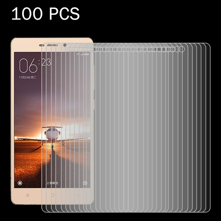 100 PCS for Xiaomi Redmi 3 & 3S 0.26mm 9H Surface Hardness 2.5D Explosion-proof Tempered Glass Screen Film, For Xiaomi Redmi 3 & 3S(100pcs)