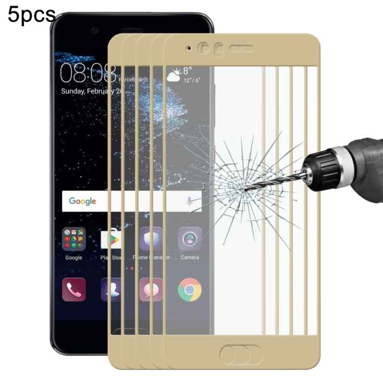 5 PCS ENKAY Hat-Prince for Huawei P10 0.26mm 9H Hardness 2.5D Curved Full Screen Tempered Glass Screen Film, For P10 (5 PCS), For P10