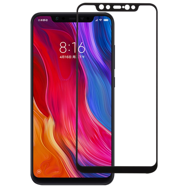 0.26mm 9H 2.5D Tempered Glass Film for Xiaomi Mi 8, For Mi 8(Black)