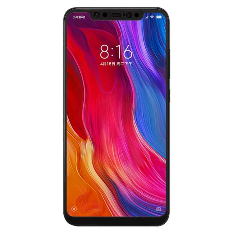 0.26mm 9H 2.5D Tempered Glass Film for Xiaomi Mi 8, For Mi 8(Black)