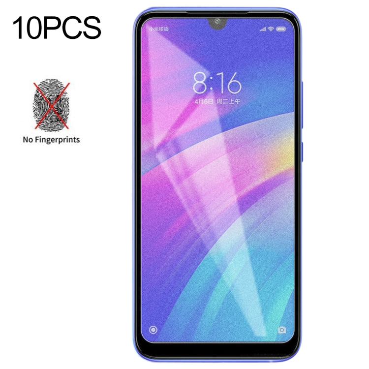 10 PCS Non-Full Matte Frosted Tempered Glass Film for Xiaomi Redmi 7, For Xiaomi Redmi 7