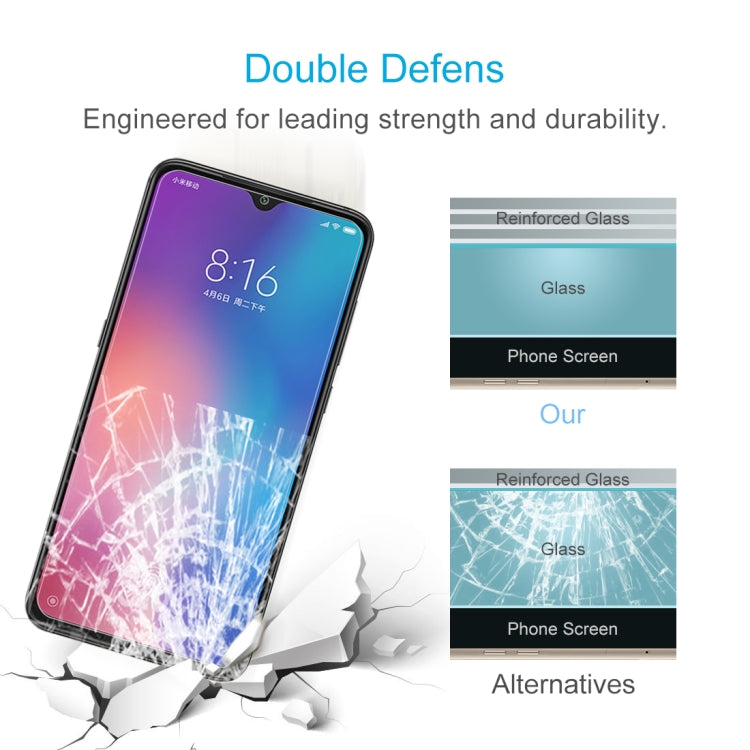10 PCS 0.26mm 9H 2.5D Tempered Glass Film for Xiaomi Mi 9, For Mi 9 (10 PCS)