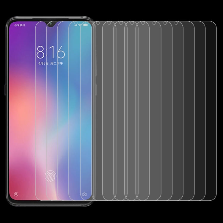 10 PCS 0.26mm 9H 2.5D Tempered Glass Film for Xiaomi Mi 9, For Mi 9 (10 PCS)
