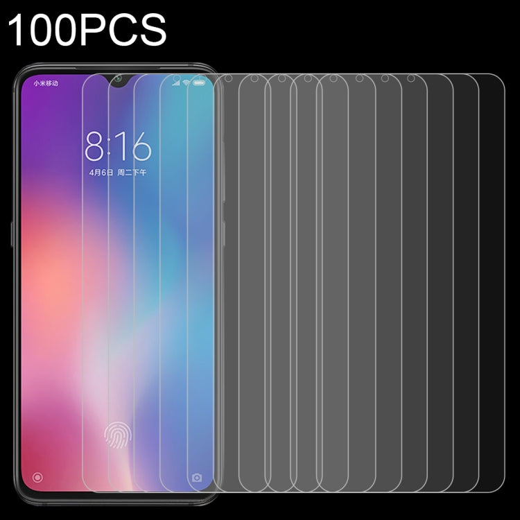 100 PCS 0.26mm 9H 2.5D Tempered Glass Film for Xiaomi Mi 9, For Mi 9 (100 PCS)