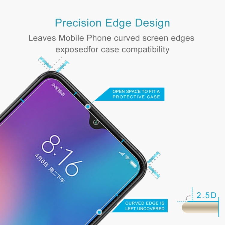 100 PCS 0.26mm 9H 2.5D Tempered Glass Film for Xiaomi Mi 9, For Mi 9 (100 PCS)