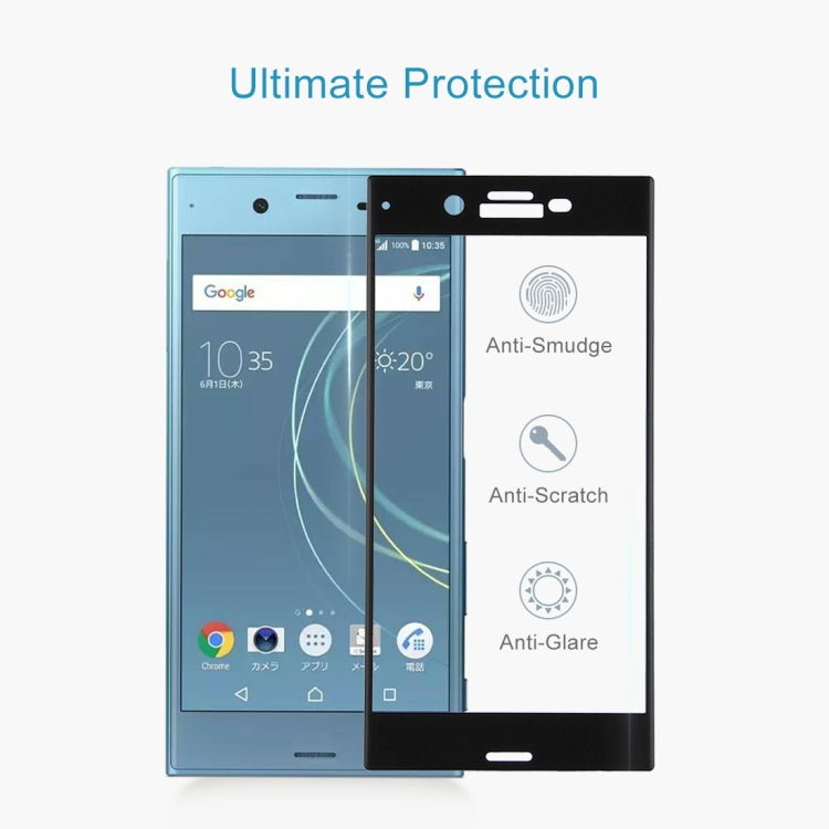 For Sony Xperia XZs 0.33mm 9H Surface Hardness 3D Curved Full Screen Tempered Glass Screen Protector, For Xperia XZs