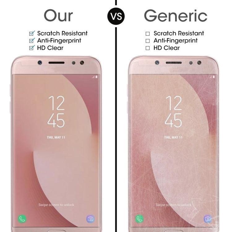 10 PCS for Galaxy J7 (2017) (US Version) 0.3mm 9H Surface Hardness 2.5D Explosion-proof Non-full Screen Tempered Glass Screen Film