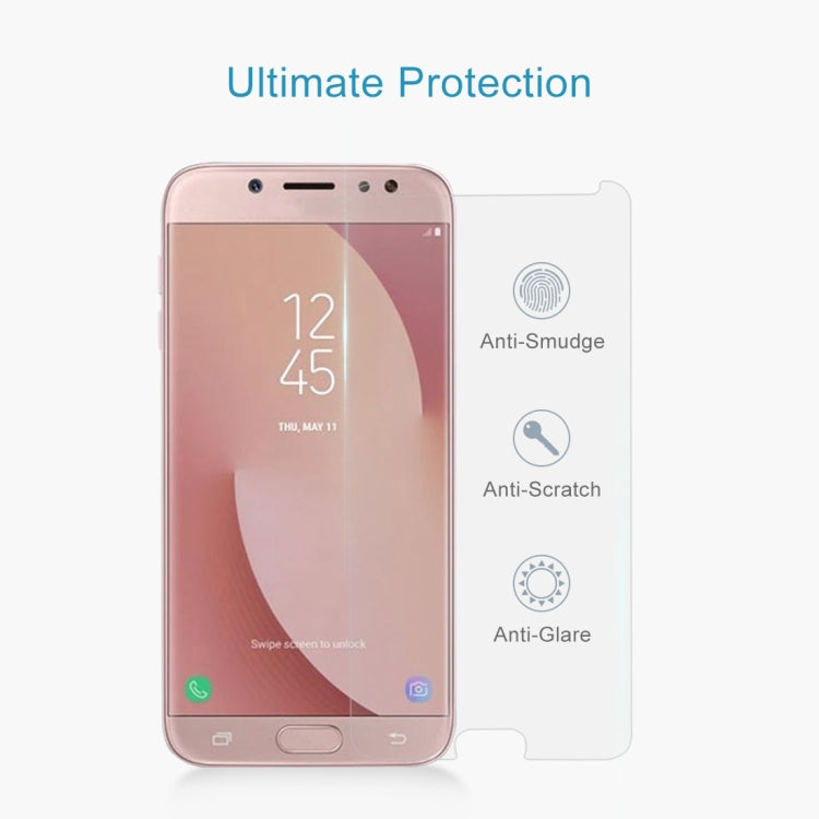 10 PCS for Galaxy J7 (2017) (US Version) 0.3mm 9H Surface Hardness 2.5D Explosion-proof Non-full Screen Tempered Glass Screen Film