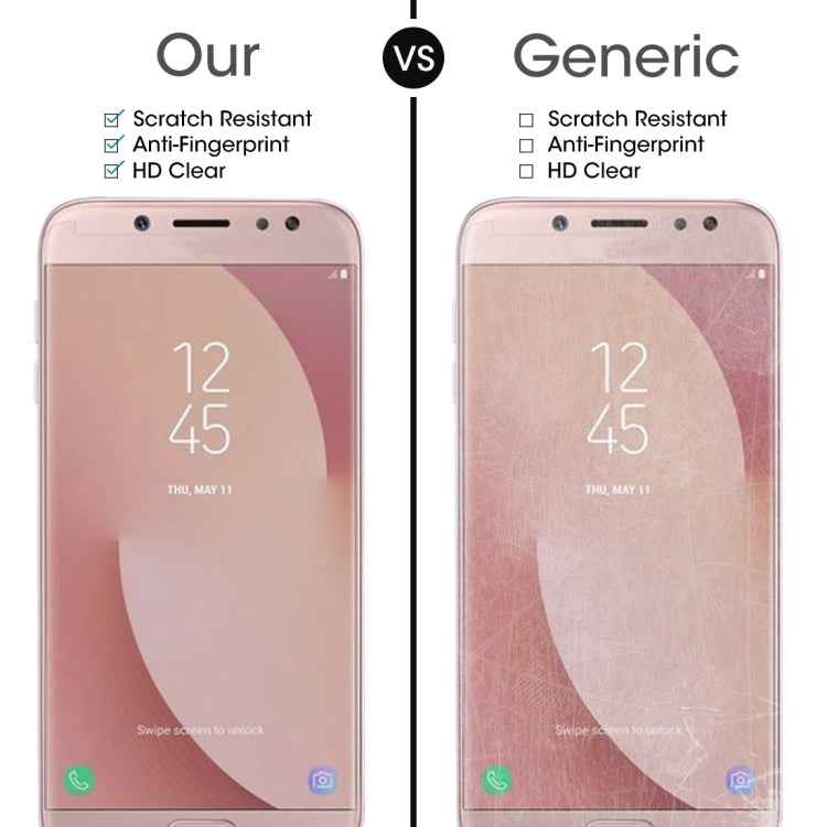 For Galaxy J7 (2017) (US Version) 0.3mm 9H Surface Hardness 2.5D Explosion-proof Non-full Screen Tempered Glass Screen Film