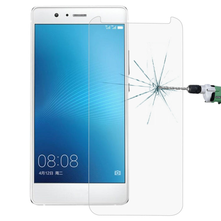Película de vidrio templado para Huawei G9 Plus, 0,26 mm, dureza superficial 9H, a prueba de explosiones, no cubre toda la pantalla (1 unidad)