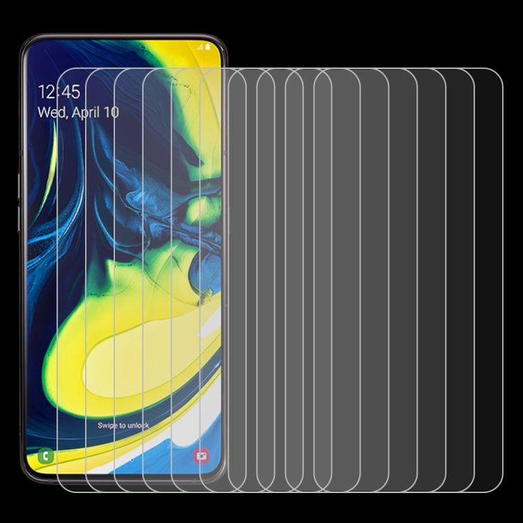 50 PCS 0.26mm 9H 2.5D Tempered Glass Film for Galaxy A80/A90, No Retail Package