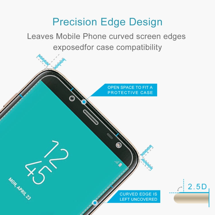 10 PCS 0.26mm 9H 2.5D Tempered Glass Film for Galaxy J6