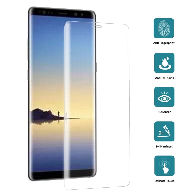 25 PCS For Galaxy Note 8 0.3mm 9H Surface Hardness 3D Curved Silk-screen Full Screen Tempered Glass Screen Protector, For Galaxy Note 8 (25 PCS), For Galaxy Note 8, Silk-screen