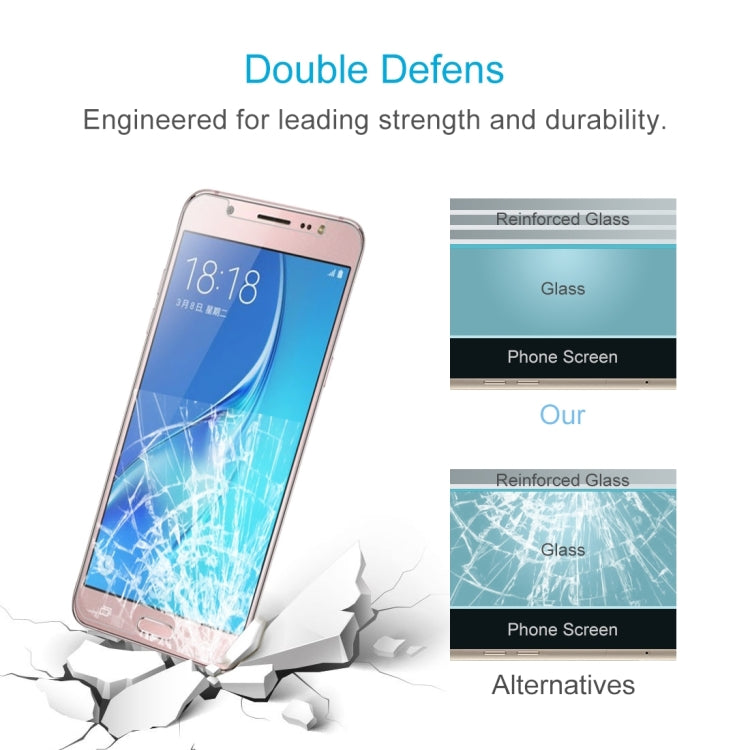 50 PCS for Galaxy J5 (2017) / J530 (US Version) 0.3mm 9H Surface Hardness 2.5D Explosion-proof Tempered Glass Non-full Screen Film, No Retail Package