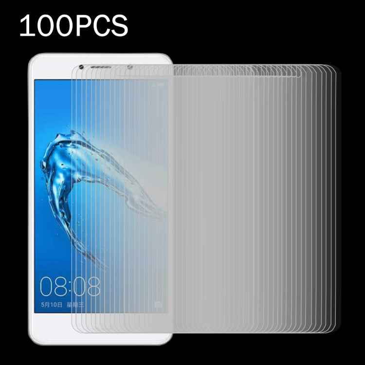 100 PCS for Huawei Y7 0.3mm 9H Surface Hardness 2.5D Explosion-proof Non-full Screen Tempered Glass Screen Film
