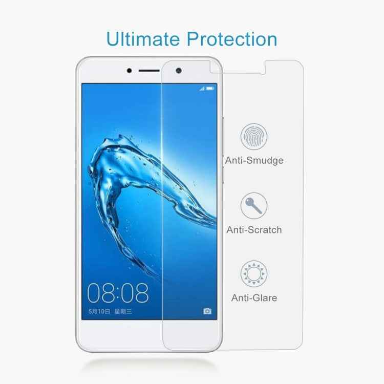 100 PCS for Huawei Y7 0.3mm 9H Surface Hardness 2.5D Explosion-proof Non-full Screen Tempered Glass Screen Film