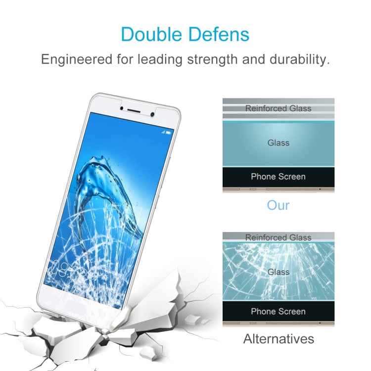 100 PCS for Huawei Y7 0.3mm 9H Surface Hardness 2.5D Explosion-proof Non-full Screen Tempered Glass Screen Film