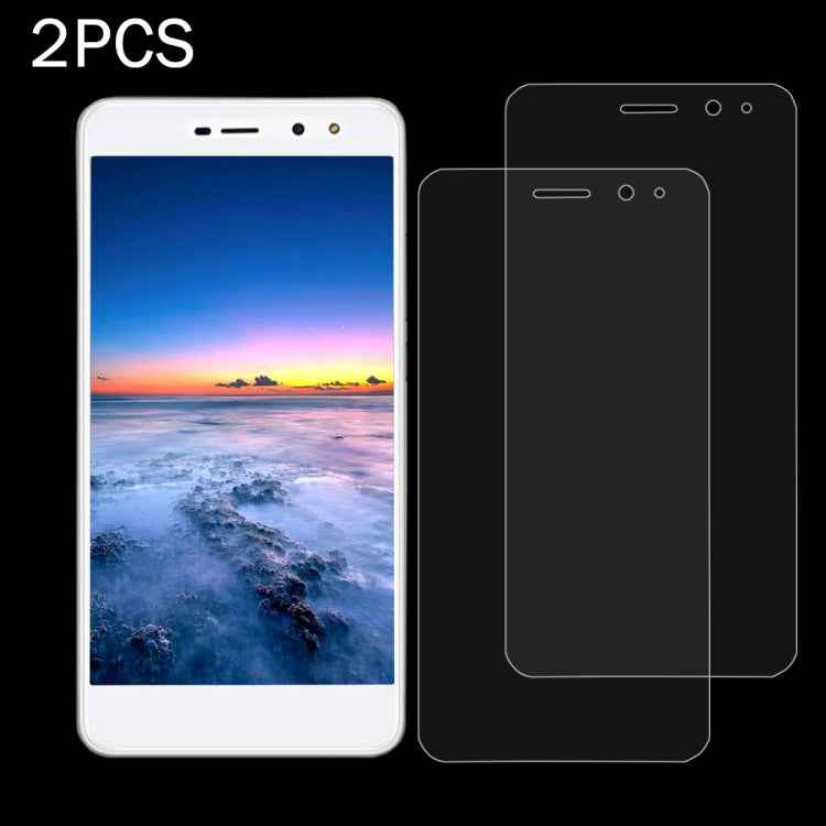 2 PCS for Huawei Y5 2017 0.3mm 9H Surface Hardness 2.5D Explosion-proof Full Screen Tempered Glass Screen Film