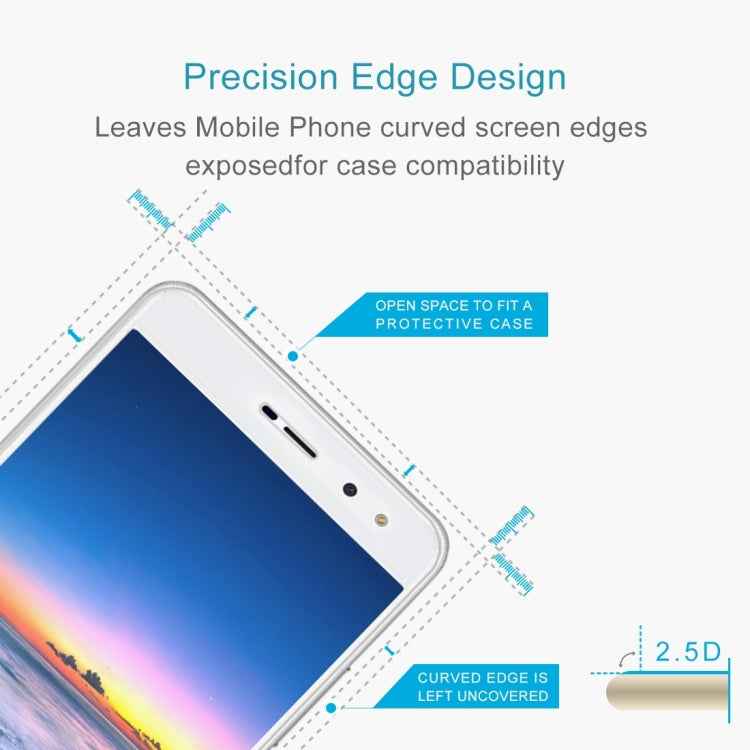 2 PCS for Huawei Y5 2017 0.3mm 9H Surface Hardness 2.5D Explosion-proof Full Screen Tempered Glass Screen Film