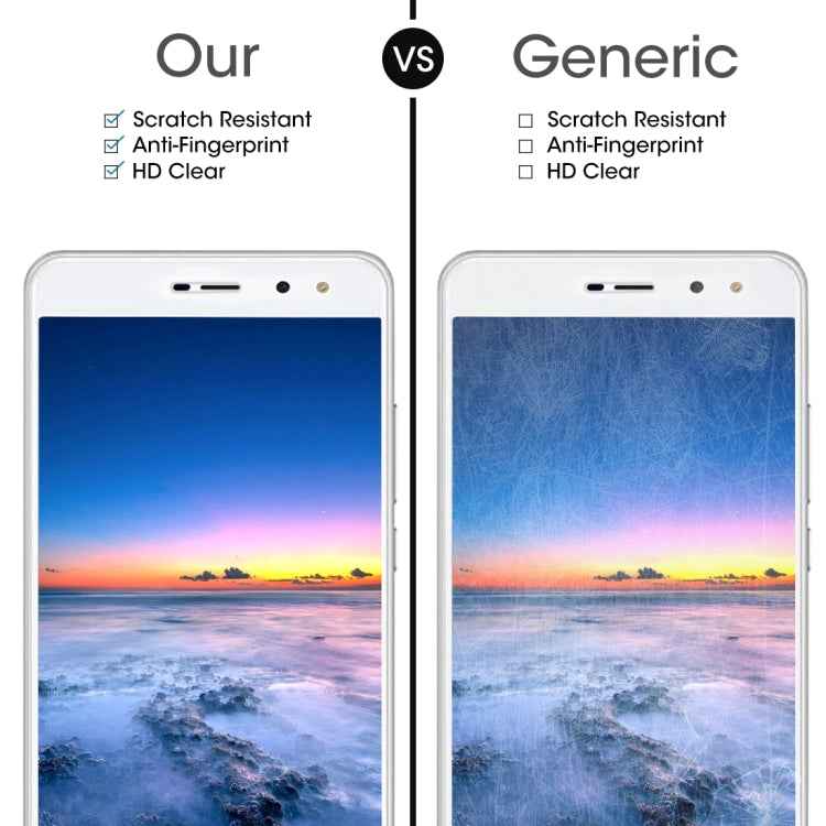 2 PCS for Huawei Y5 2017 0.3mm 9H Surface Hardness 2.5D Explosion-proof Full Screen Tempered Glass Screen Film