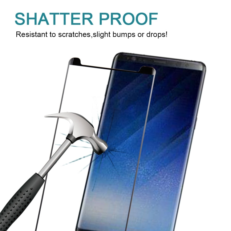 25 PCS For Galaxy Note 8 0.3mm 9H Surface Hardness 3D Curved Silk-screen Non-full Screen Tempered Glass Screen Protector