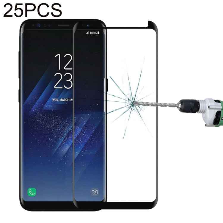 25 PCS For Galaxy S8 Plus / G955 0.26mm 9H Surface Hardness 3D Explosion-proof Non-full Edge Glue Screen Curved Case Friendly Tempered Glass Film