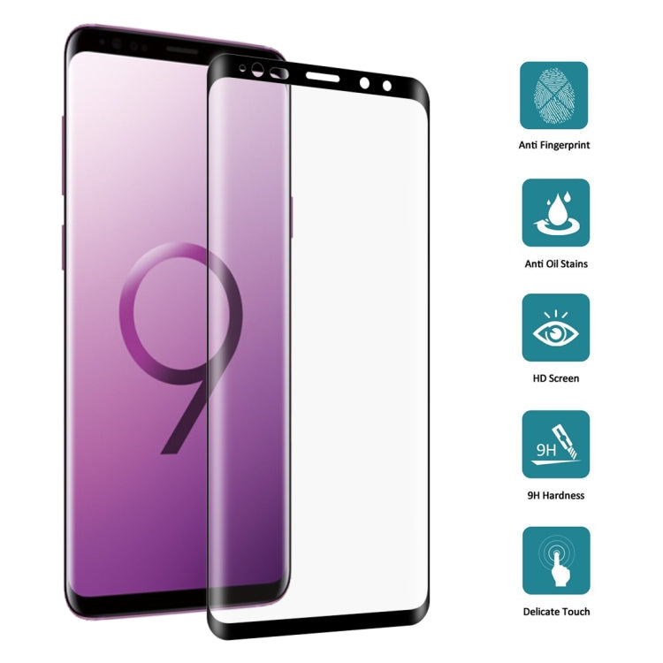25 PCS For Galaxy Note9 0.3mm 9H Surface Hardness 3D Curved Edge Full Screen Tempered Glass Film
