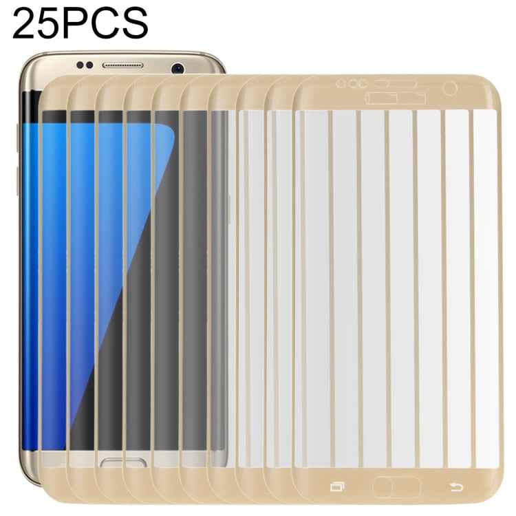 25 PCS For Galaxy S7 Edge / G935 0.26mm 9H Surface Hardness 3D Explosion-proof Colorized Silk-screen Tempered Glass Full Screen Film