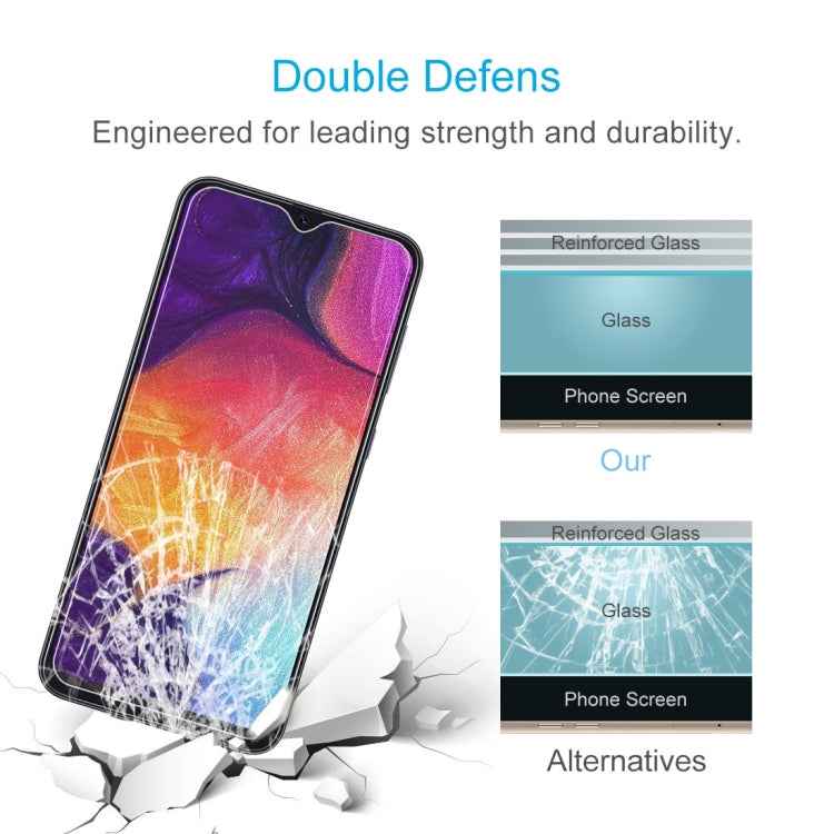 100 PCS 0.26mm 9H 2.5D Tempered Glass Film for Galaxy A50