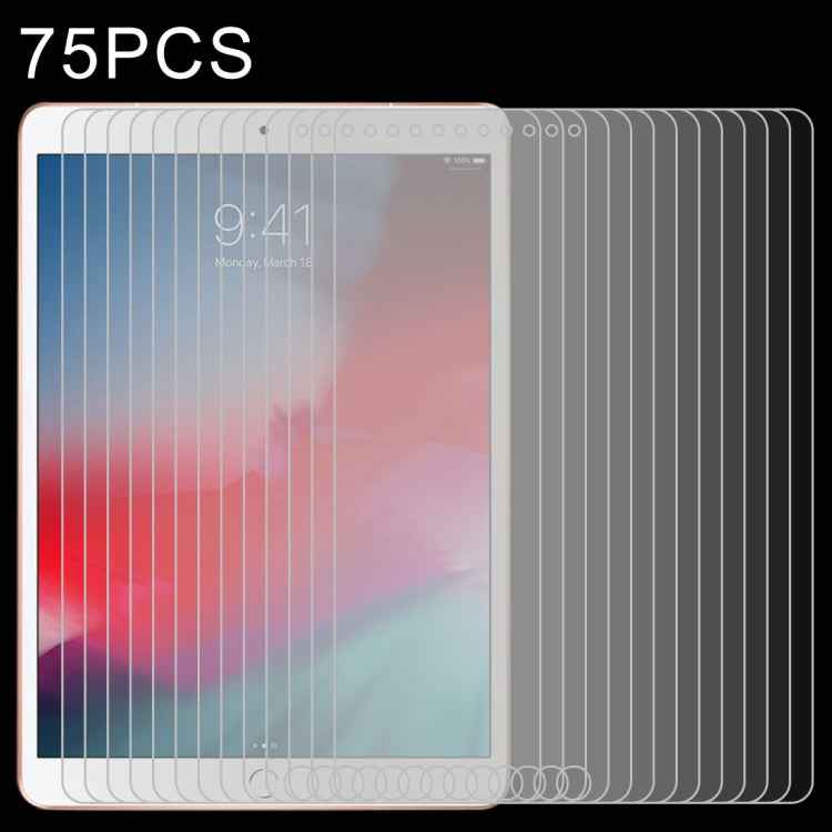 75 PCS 0.4mm 9H Surface Hardness Explosion-proof Tempered Glass Film for iPad 5/6/7,iPad Air 1/2 9.7 inch