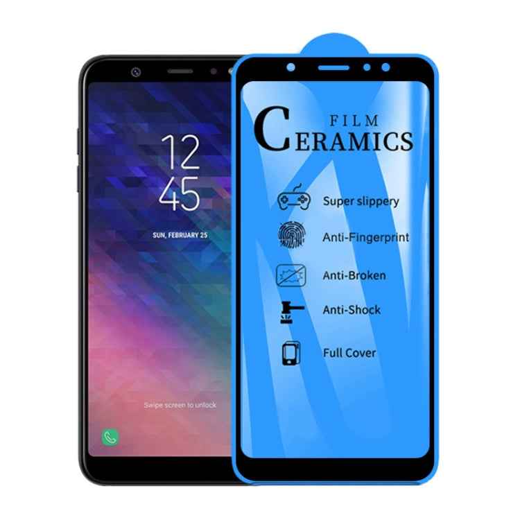 25 PCS 2.5D Full Glue Full Cover Ceramics Film for Galaxy A6 Plus (2018)