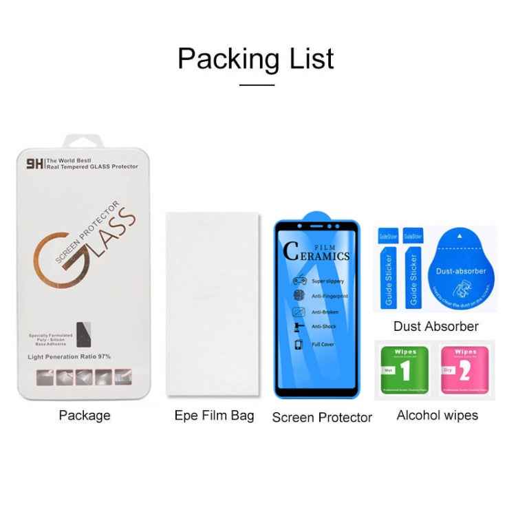 2.5D Full Glue Full Cover Ceramics Film for Galaxy A8 (2018)