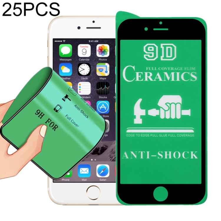 25 PCS 2.5D Full Glue Full Cover Ceramics Film for iPhone 6