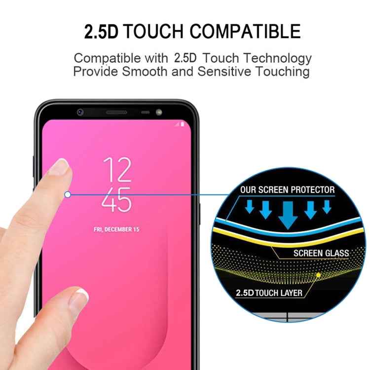 Full Glue Full Cover Screen Protector Tempered Glass film for Galaxy J8 (2018)