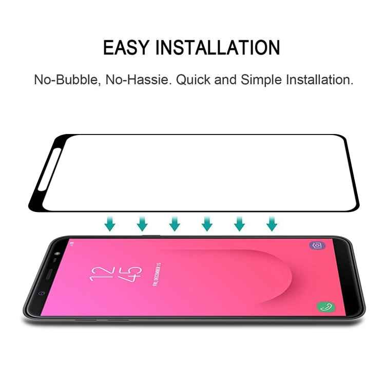 Full Glue Full Cover Screen Protector Tempered Glass film for Galaxy J8 (2018)