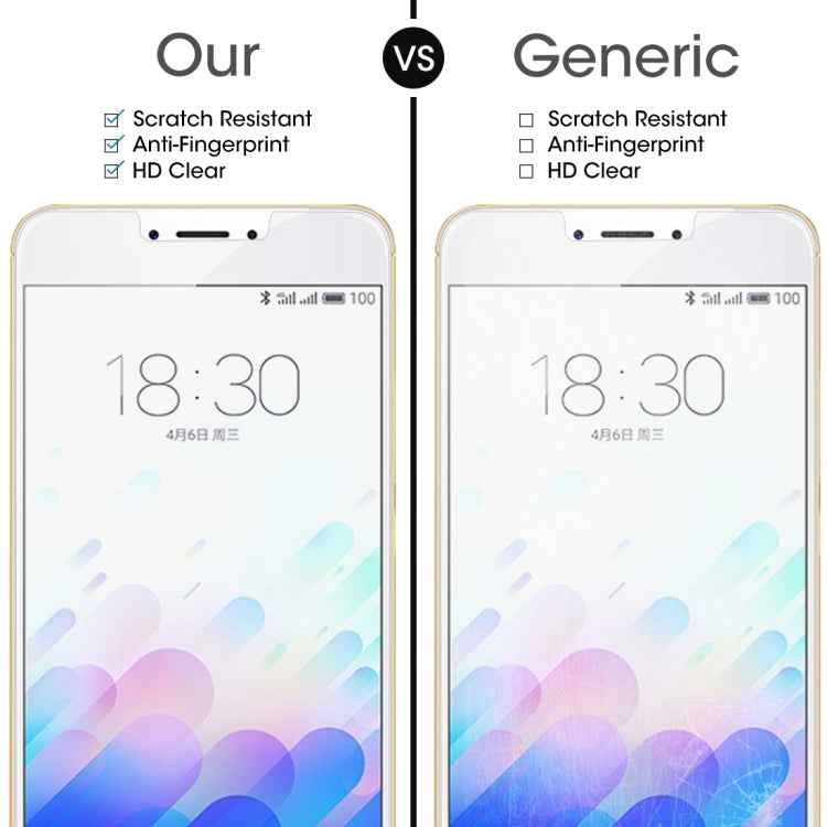 100 PCS for Meizu M3 Note / Meilan Note 3 0.26mm 9H Surface Hardness 2.5D Explosion-proof Tempered Glass Screen Film