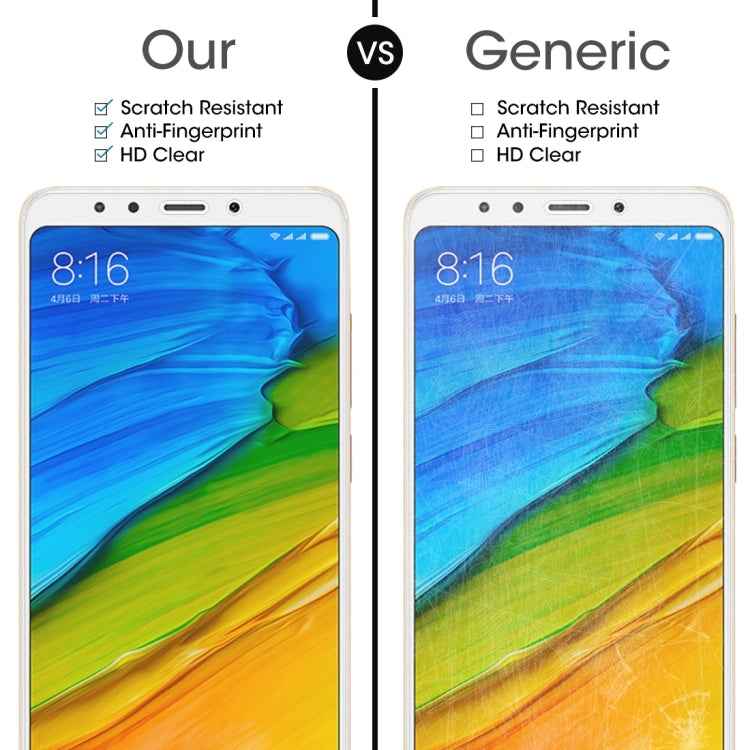 50 PCS for Xiaomi Redmi 5 0.26mm 9H Surface Hardness 2.5D Explosion-proof Tempered Glass Screen Film, No Retail Package