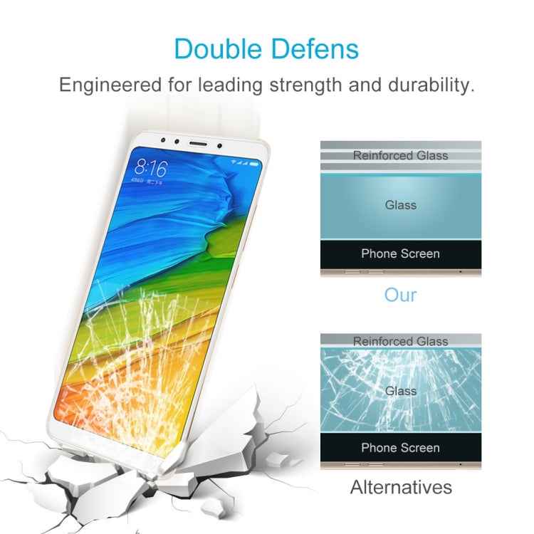 50 PCS for Xiaomi Redmi 5 0.26mm 9H Surface Hardness 2.5D Explosion-proof Tempered Glass Screen Film, No Retail Package