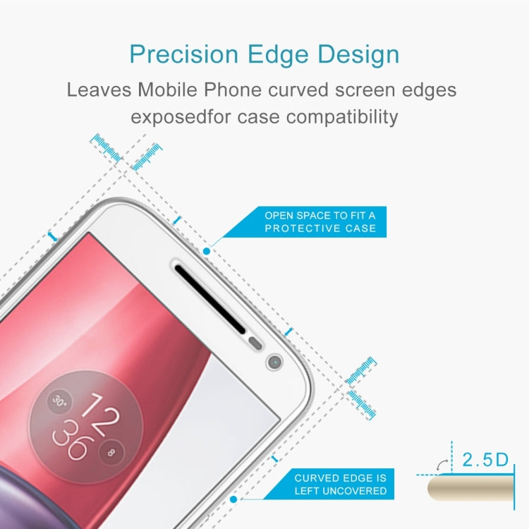 For Motorola Moto G4 Plus 0.3mm 9H Surface Hardness 2.5D Explosion-proof Non-full Screen Tempered Glass Screen Film