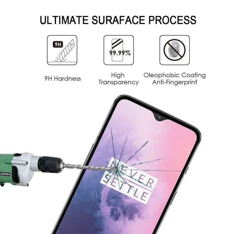 25 PCS 9H Full Screen Curved Edge Tempered Glass Film for OnePlus 7
