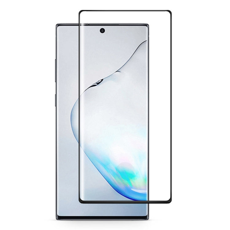 For Galaxy Note 10 3D Curved Edge Glue Curved Full Screen Tempered Glass Film, Fingerprint Unlock Is Supported