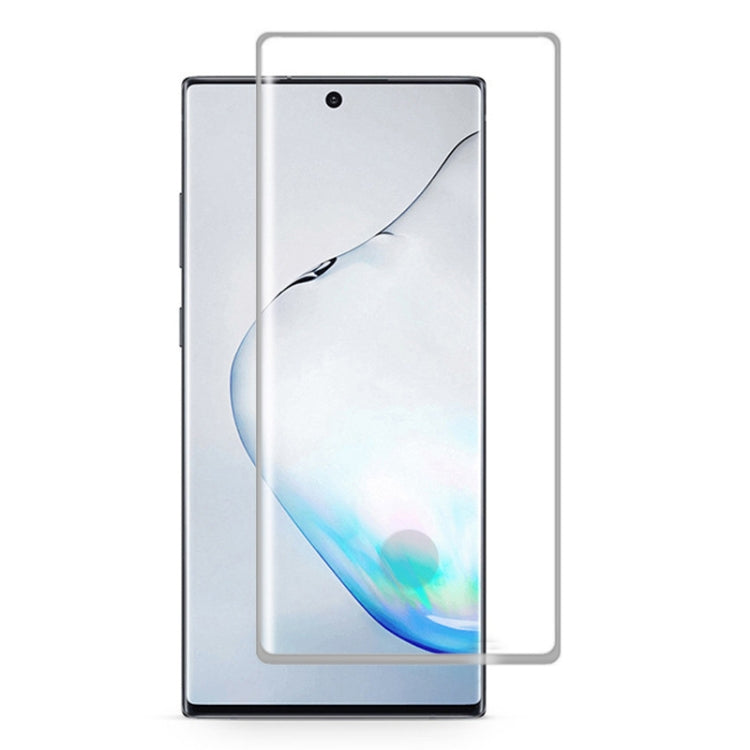 For Galaxy Note 10+ 0.3mm 9H Surface Hardness 3D Curved Edge Glue Curved Full Screen Tempered Glass Film, Fingerprint Unlock Is Supported, For Galaxy Note 10+(1 PC)
