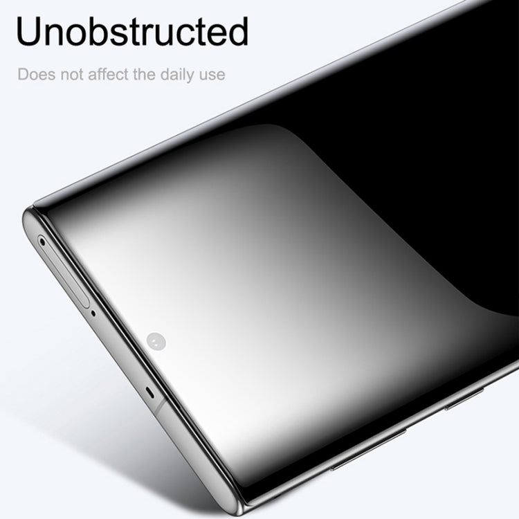 For Galaxy Note 10+ 0.3mm 9H Surface Hardness 3D Curved Edge Glue Curved Full Screen Tempered Glass Film, Fingerprint Unlock Is Supported, For Galaxy Note 10+(1 PC)