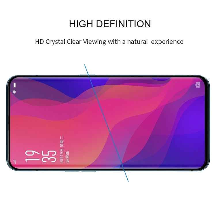 Edge Glue 3D Curved Edge Full Screen Tempered Glass Film For OPPO Find X
