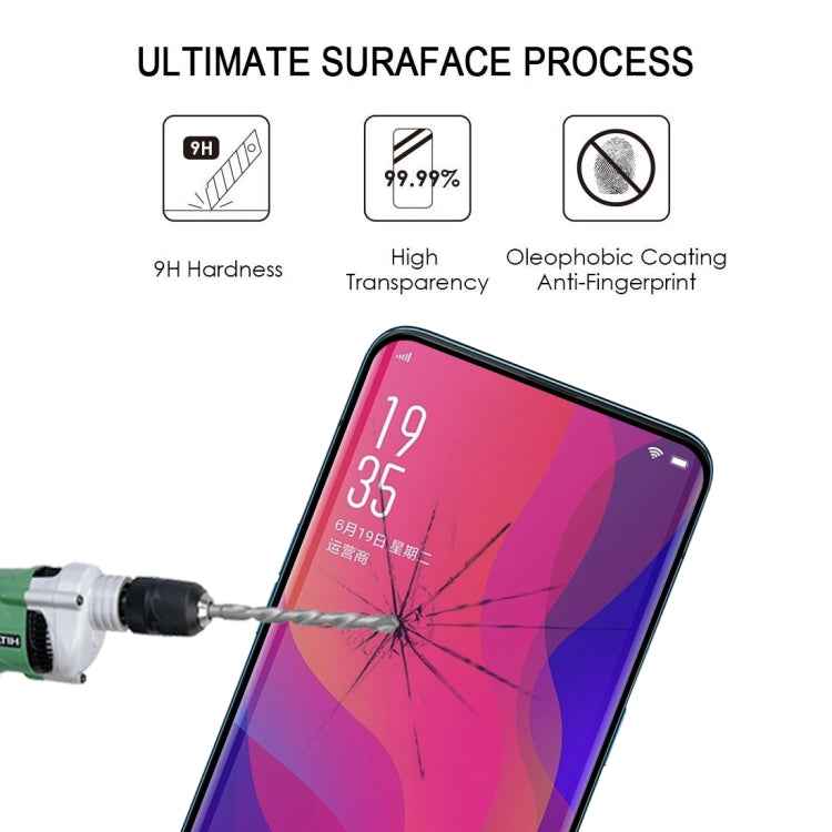 Edge Glue 3D Curved Edge Full Screen Tempered Glass Film For OPPO Find X