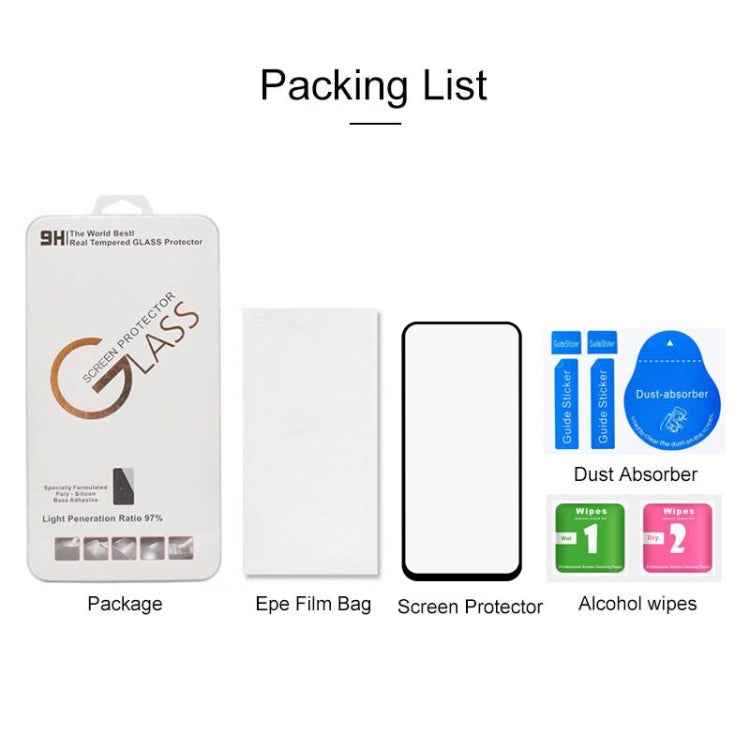 For OPPO A52 Full Glue Full Screen Tempered Glass Film