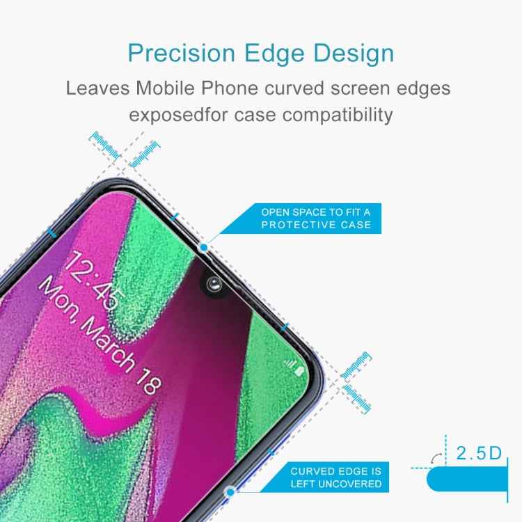10 PCS 2.5D Non-Full Screen Tempered Glass Film for Galaxy A40