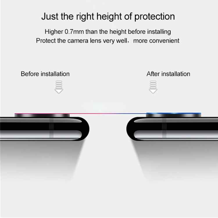 For iPhone XS Max Titanium Alloy Metal Camera Lens Protector Tempered Glass Film