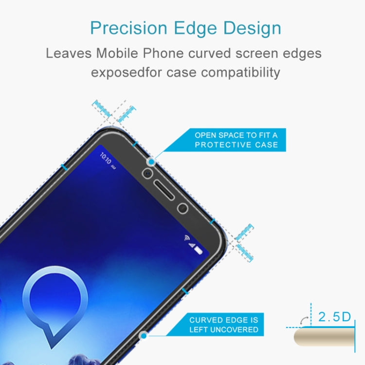 For Alcatel U5 2.5D Non-Full Screen Tempered Glass Film