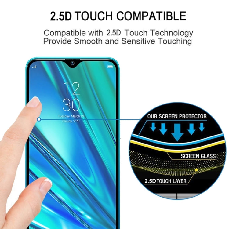 25 PCS For OPPO Realme 5 Pro Full Glue Full Cover Screen Protector Tempered Glass Film, For OPPO Realme 5 Pro(25 PCS)
